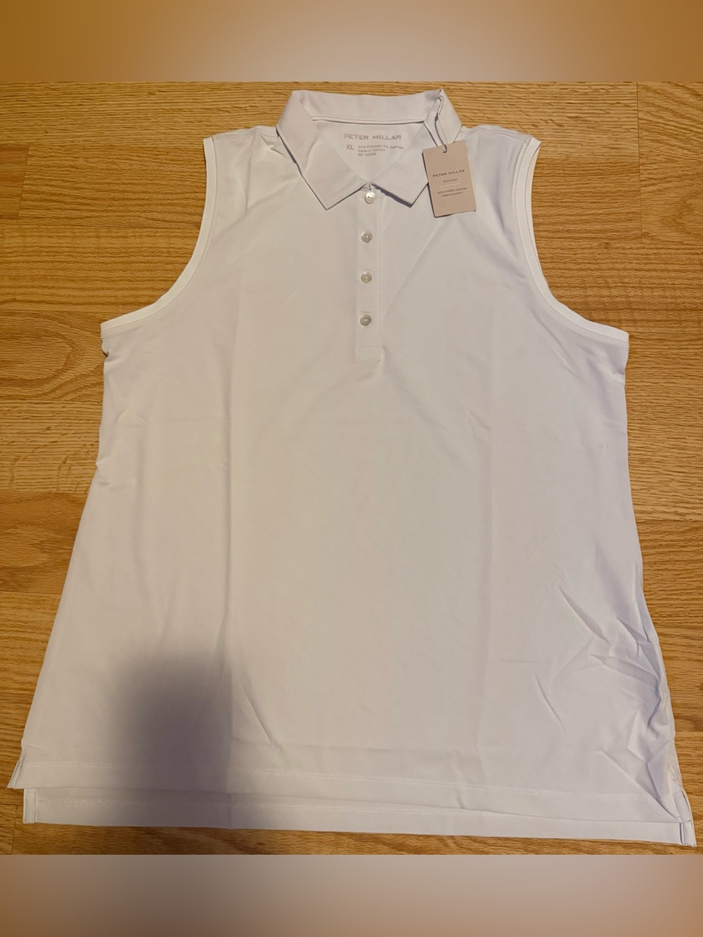 Peter Millar Women’s White Sleeveless Polo Top (NWT)
